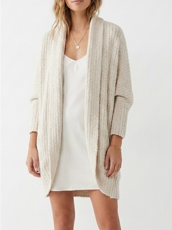 Sleeping On Snow Sweaters - Anthro Sleeping on Snow Chevron Cocoon Cardigan XS Cream Alpaca Wool Boho Chic